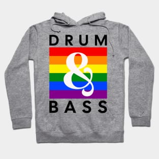 DRUM & BASS - Rainbow Flag (light print) Hoodie